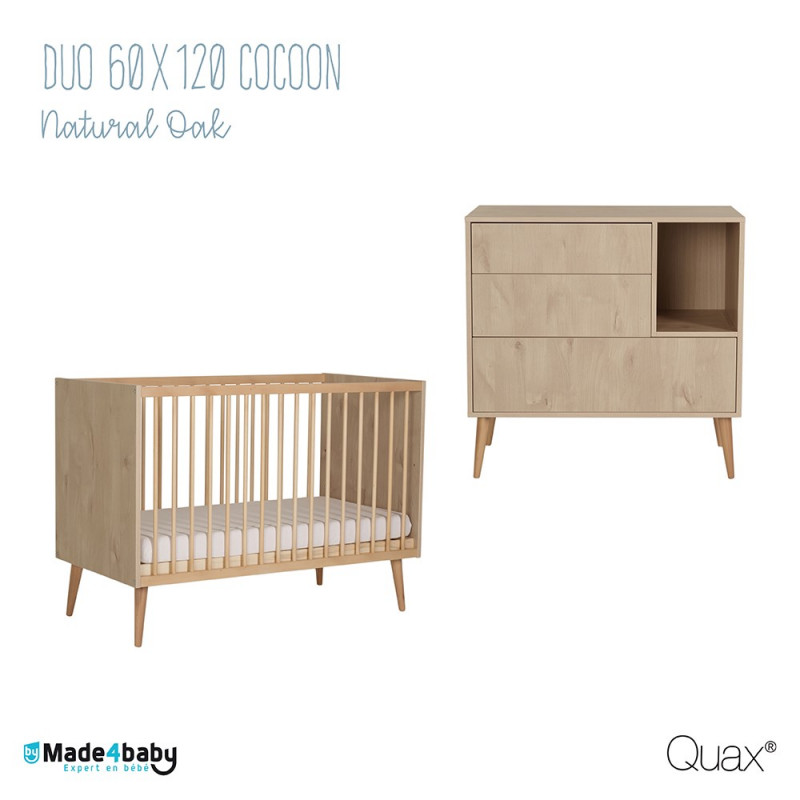 Duo chambre Cocoon 60x120 QUAX Natural Oak