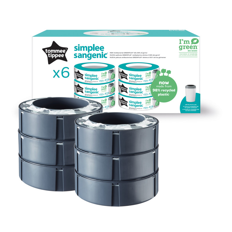 Recharges Sangenic Simplee x6 TOMMEE TIPPEE