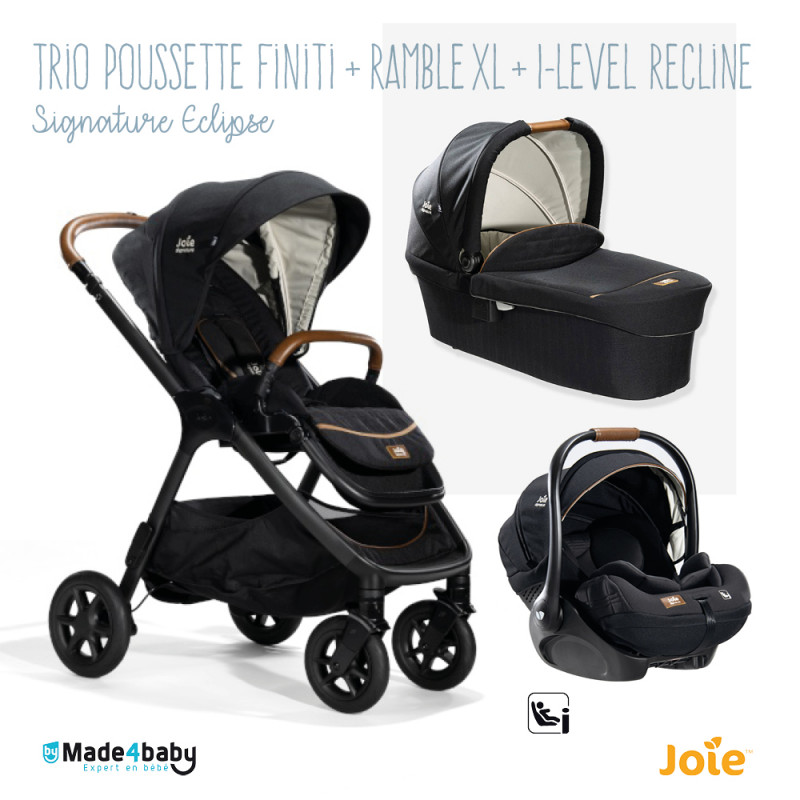 Trio poussette Finiti + Ramble XL + i-Level recline JOIE Signature Eclipse
