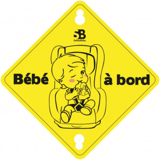 Bewudy Lot de 2 panneaux d'avertissement « Baby on Board » pour voiture avec  ventouses, autocollant bébé à bord pour voiture réutilisable - Jaune  (éléphant) : : Bébé et Puériculture